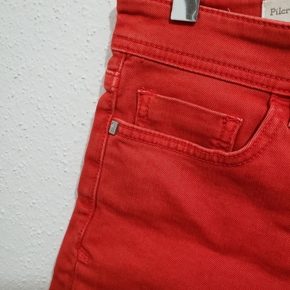 Anthropologie Pilcro Red Hyphen Denim Shorts - Picture 10 of 11